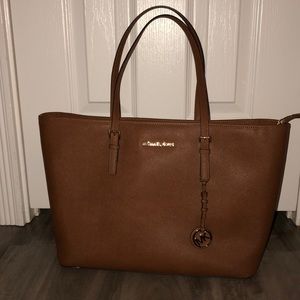 Tan Michael Kors Jet Set Travel Tote